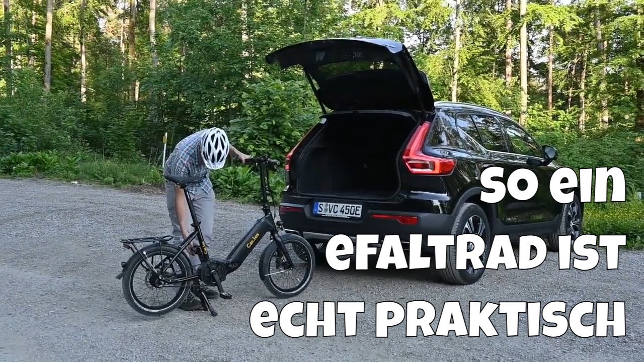 Carlos e-Faltrad und der Volvo XC 40 Hybrid klapprad klappfahrrad folding bike winnenden