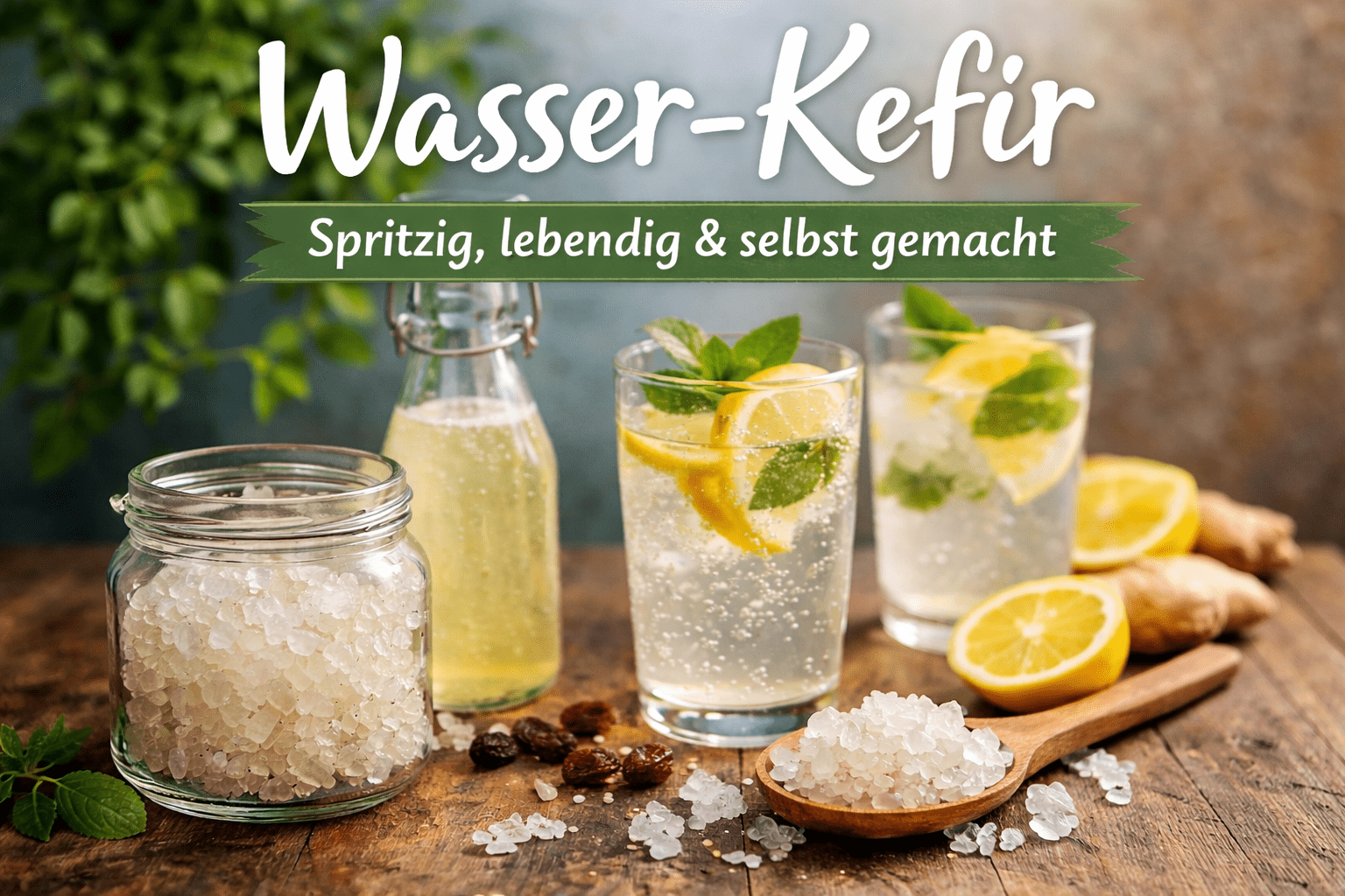 Wasser-Kefir: Was er ist, wie er schmeckt und wie du ihn ansetzt
